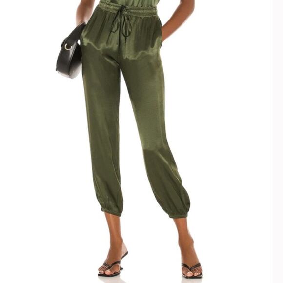 Nation LTD Hunter Green Uma Muscle Tank & Del Ray Jogger Pant Matching Set XS - Picture 6 of 16